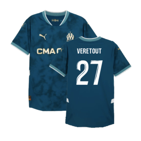 2024-2025 Marseille Away Authentic Shirt (Veretout 27)