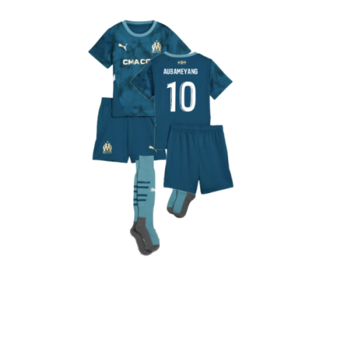 2024-2025 Marseille Away Mini Kit (Aubameyang 10)