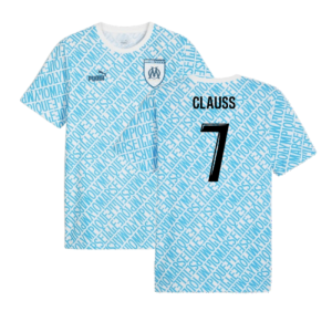 2024-2025 Marseille ftblCulture Tee AOP (Blue) (Clauss 7)