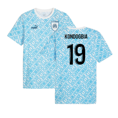 2024-2025 Marseille ftblCulture Tee AOP (Blue) (Kondogbia 19)