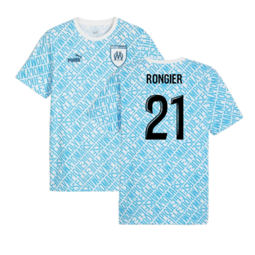 2024-2025 Marseille ftblCulture Tee AOP (Blue) (Rongier 21)