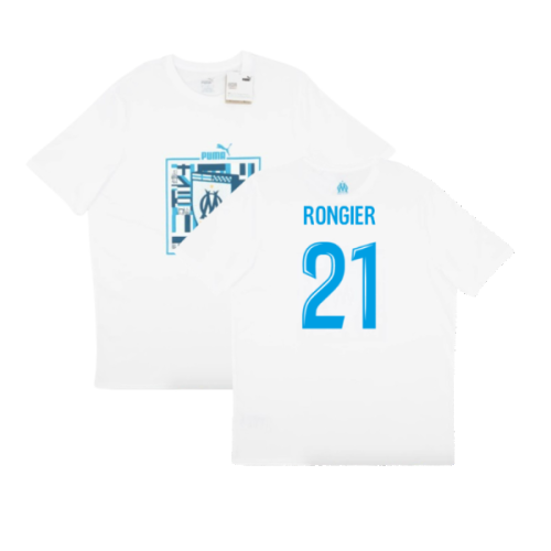 2024-2025 Marseille ftblCulture Tee (White) (Rongier 21)