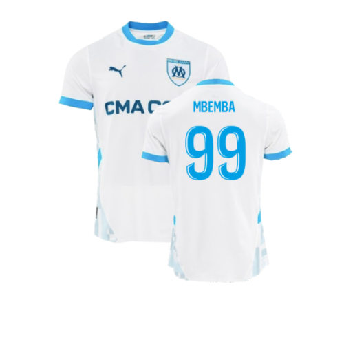 2024-2025 Marseille Home Authentic Shirt (Mbemba 99)