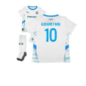 2024-2025 Marseille Home Mini Kit (Aubameyang 10)