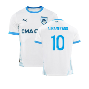 2024-2025 Marseille Home Shirt (Kids) (Aubameyang 10)