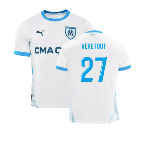 2024-2025 Marseille Home Shirt (Kids) (Veretout 27)