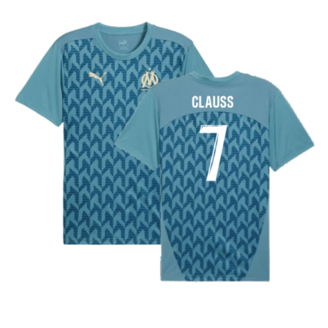 2024-2025 Marseille Pre-Match Shirt (Bold Blue) (Clauss 7)