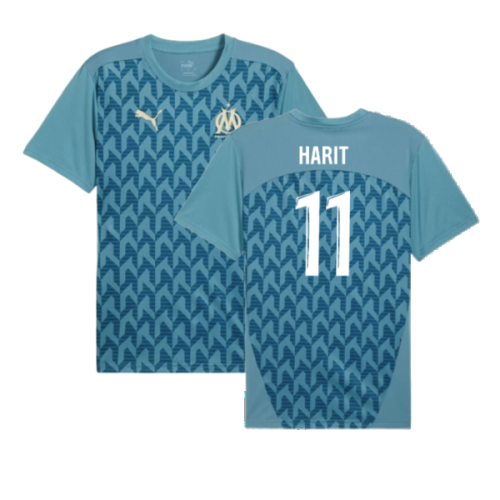 2024-2025 Marseille Pre-Match Shirt (Bold Blue) (Harit 11)