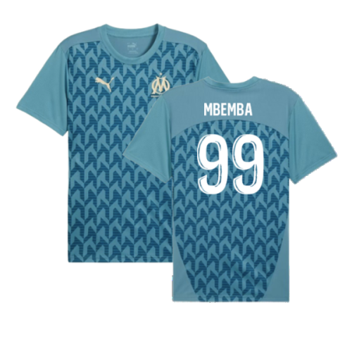 2024-2025 Marseille Pre-Match Shirt (Bold Blue) (Mbemba 99)