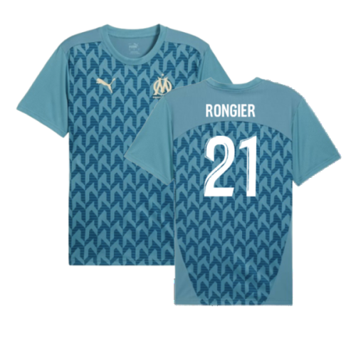 2024-2025 Marseille Pre-Match Shirt (Bold Blue) (Rongier 21)