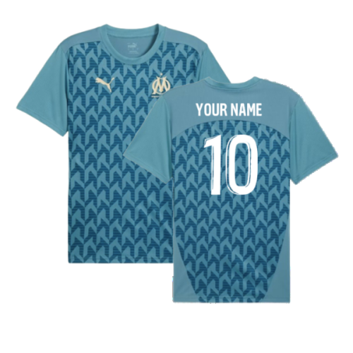 2024-2025 Marseille Pre-Match Shirt (Bold Blue) (Your Name)