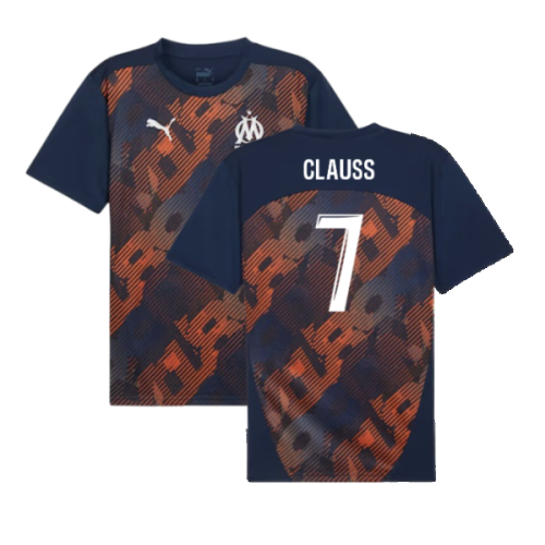 2024-2025 Marseille Pre-Match Shirt (Club Navy) (Clauss 7)