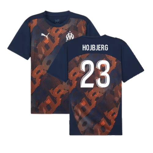 2024-2025 Marseille Pre-Match Shirt (Club Navy) (Hojbjerg 23)