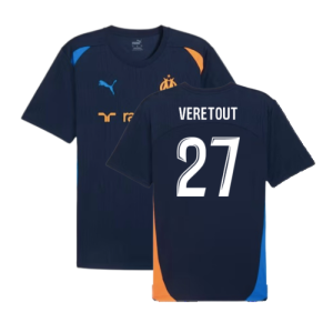 2024-2025 Marseille Training Shirt (Club Navy) (Veretout 27)