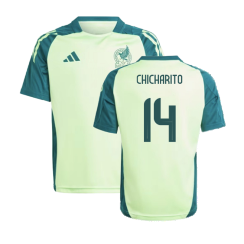 2024-2025 Mexico Training Jersey (Green) - Kids (CHICHARITO 14)