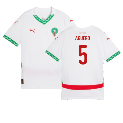 2024-2025 Morocco Away Shirt (Kids) (Aguerd 5)