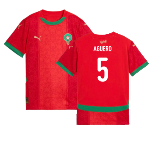 2024-2025 Morocco Home Shirt (Kids) (Aguerd 5)