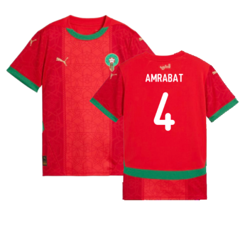 2024-2025 Morocco Home Shirt (Kids) (Amrabat 4)