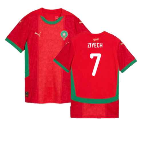 2024-2025 Morocco Home Shirt (Womens) (Ziyech 7)