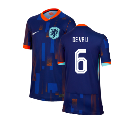 2024-2025 Netherlands Away Shirt (Kids) (De Vrij 6)