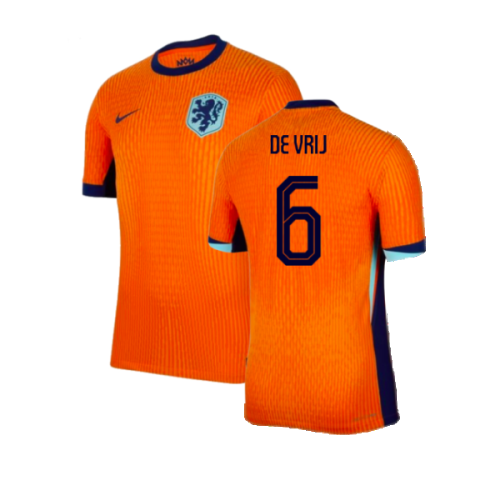 2024-2025 Netherlands Dri-Fit ADV Match Home Shirt (De Vrij 6)