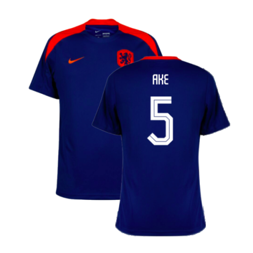 2024-2025 Netherlands Strike Dri-Fit Training Shirt (Royal) (Ake 5)