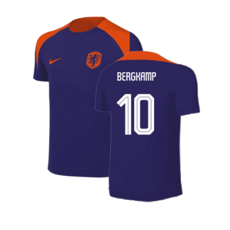 2024-2025 Netherlands Strike Training Shirt (Blue) - Kids (Bergkamp 10)