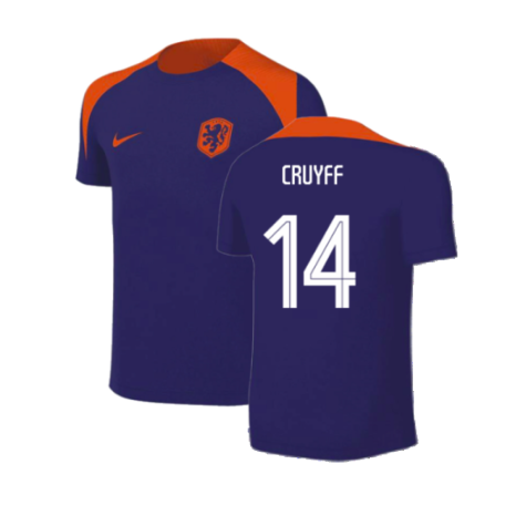 2024-2025 Netherlands Strike Training Shirt (Blue) - Kids (Cruyff 14)