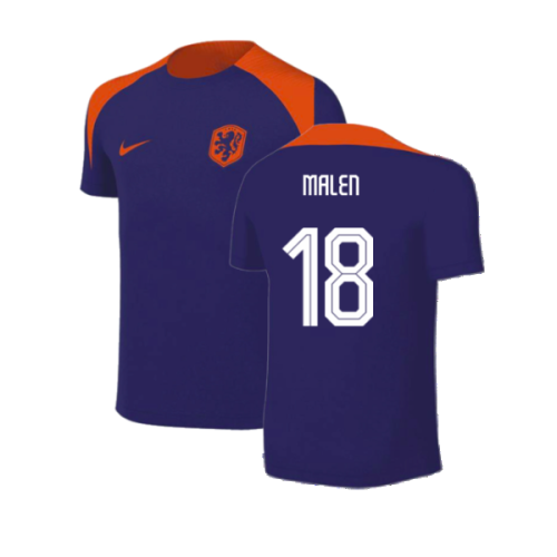 2024-2025 Netherlands Strike Training Shirt (Blue) - Kids (Malen 18)