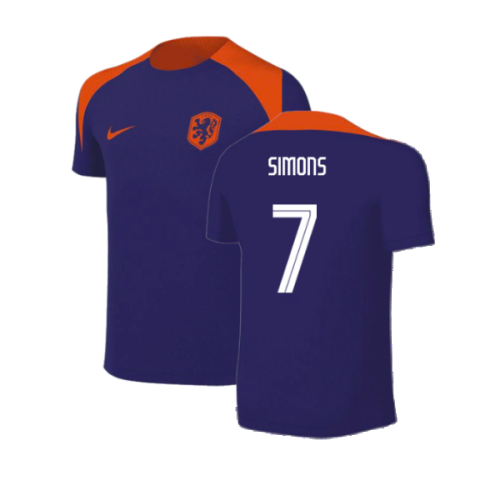 2024-2025 Netherlands Strike Training Shirt (Blue) - Kids (Xavi 7)