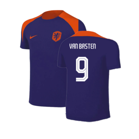 2024-2025 Netherlands Strike Training Shirt (Blue) - Kids (Van Basten 9)