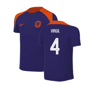 2024-2025 Netherlands Strike Training Shirt (Blue) - Kids (Virgil 4)