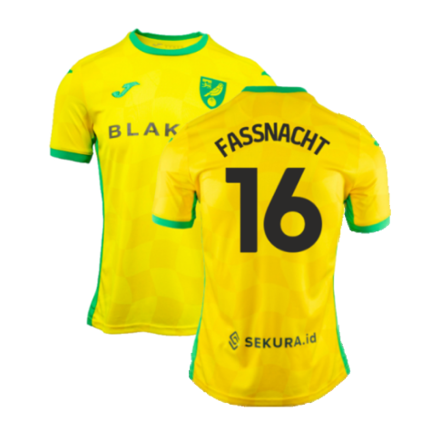 2024-2025 Norwich Home Shirt (Fassnacht 16)