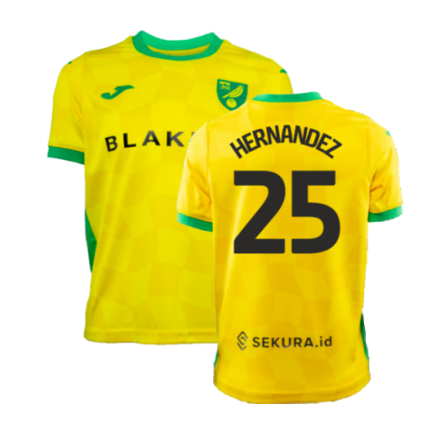 2024-2025 Norwich Home Shirt (Kids) (Hernandez 25)