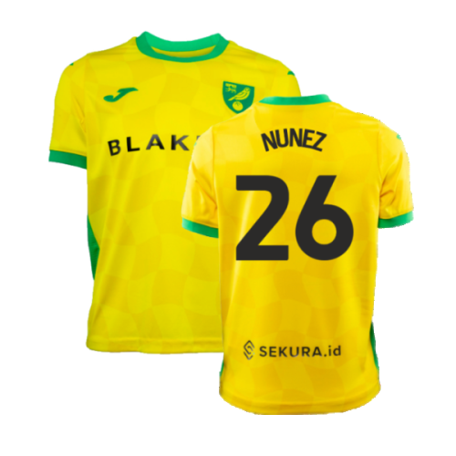 2024-2025 Norwich Home Shirt (Kids) (Nunez 26)