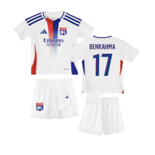 2024-2025 Olympique Lyon Home Mini Kit (Benrahma 17)