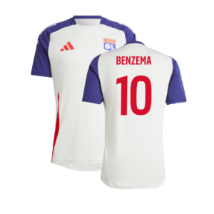 2024-2025 Olympique Lyon Training Jersey (White Tint) (Benzema 10)