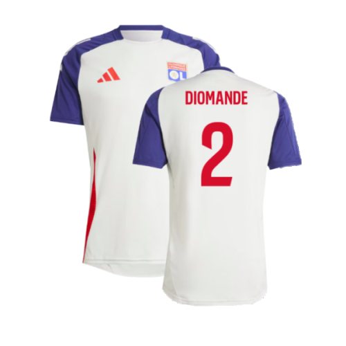 2024-2025 Olympique Lyon Training Jersey (White Tint) (Diomande 2)