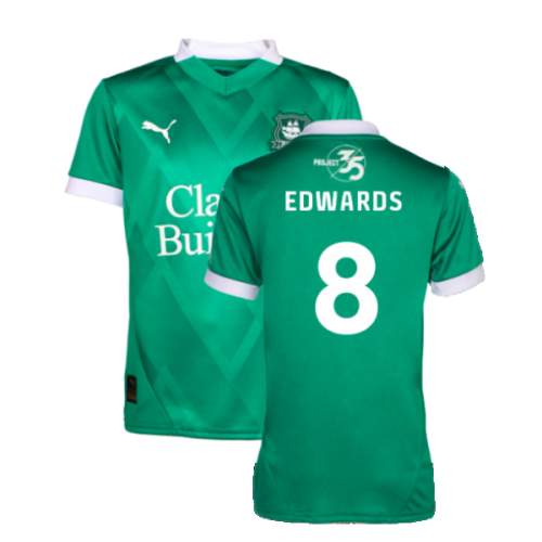 2024-2025 Plymouth Argyle Home Shirt (Kids) (Edwards 8)