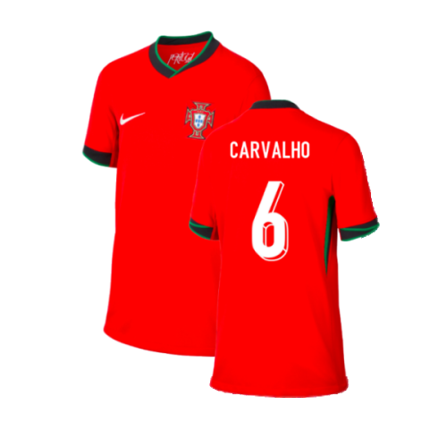 2024-2025 Portugal Home Shirt (Kids) (Carvalho 6)