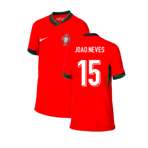 2024-2025 Portugal Home Shirt (Kids) (Joao Neves 15)