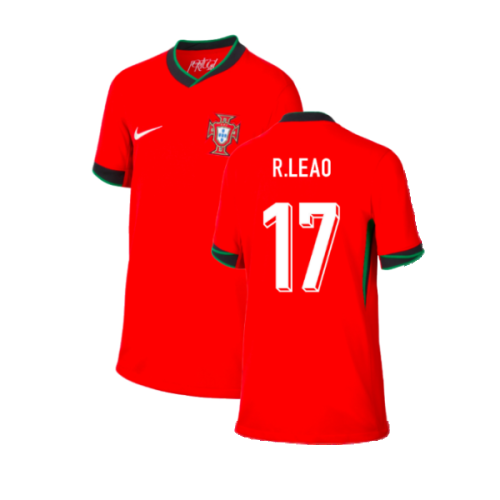 2024-2025 Portugal Home Shirt (Kids) (R.Leao 17)