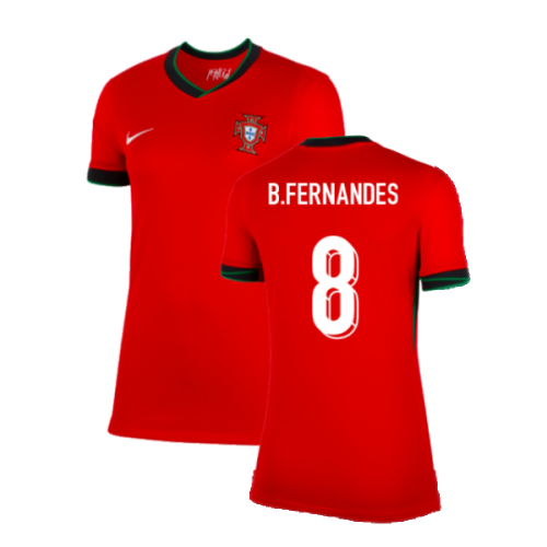2024-2025 Portugal Home Shirt (Womens) (B.Fernandes 8)