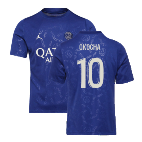 2024-2025 PSG Academy Pro Fourth Pre-Match Top (Blue) (Okocha 10)
