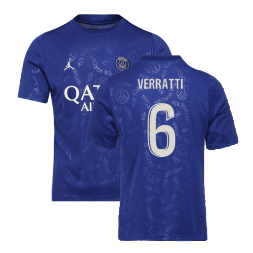 2024-2025 PSG Academy Pro Fourth Pre-Match Top (Blue) (Verratti 6)