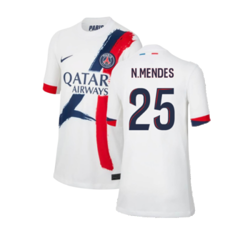 2024-2025 PSG Away Shirt (Kids) (N.Mendes 25)