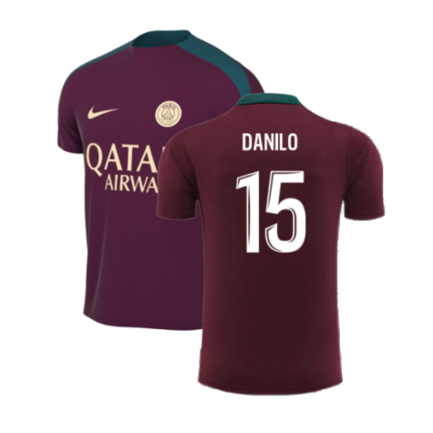 2024-2025 PSG Dri-FIT Strike Training Shirt (Bordeaux) (Danilo 15)