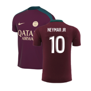 2024-2025 PSG Dri-FIT Strike Training Shirt (Bordeaux) (Neymar JR 10)