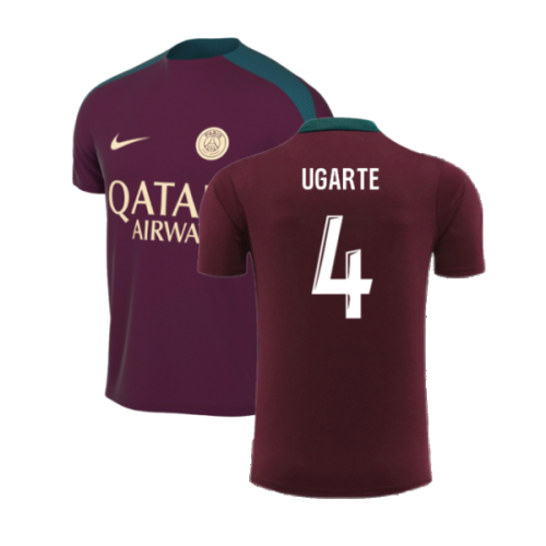 2024-2025 PSG Dri-FIT Strike Training Shirt (Bordeaux) (Ugarte 4)