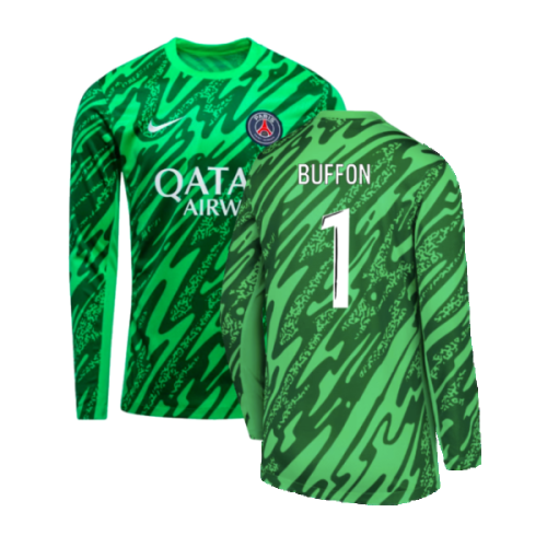 2024-2025 PSG Home Goalkeeper Shirt (Green) (Buffon 1)